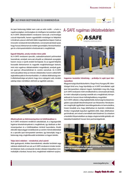 Megjelentünk a Supply Chain Monitor rugalmas ütközésvédelmi számában! galéria kép 1